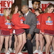 Bill Cosby with Temple cheerleaders at the premiere of Fat Albert in December 2004.